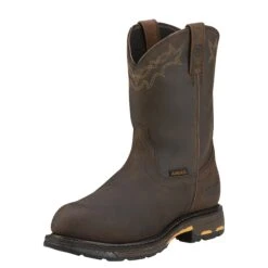 Ariat Boots: Men's 10001200 EH Pull-On Composite Toe Workhog Boots -Boots Hub Shop 10001200 3 4