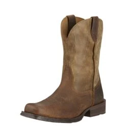 Ariat Boots: Men's 10002317 Rambler 11-Inch Square Toe Cowboy Brown Boots -Boots Hub Shop 10002317 3 4