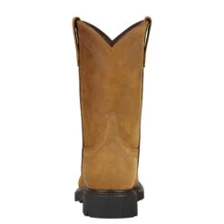 Ariat Boots: Men's 10004986 Sierra Brown Slip-Resistant Wellington Work Boots -Boots Hub Shop 10004986 heel