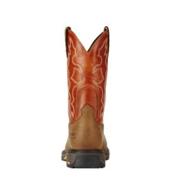 Ariat Boots: Men's Brown 10017170 Puncture-Resistant Composite Toe Workhog Cowboy Boots -Boots Hub Shop 10017170 heel