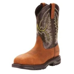 Ariat Boots: Men's 10024966 Brown WorkHog Xt 11" Waterproof Carbon Toe Pull On Work Boots -Boots Hub Shop 10024966 front