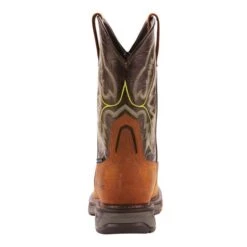 Ariat Boots: Men's 10024966 Brown WorkHog Xt 11" Waterproof Carbon Toe Pull On Work Boots -Boots Hub Shop 10024966 heel