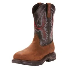 Ariat Boots: Men's 10024968 Brown WorkHog XT Carbon Toe 11" Waterproof Pull On Work Boots -Boots Hub Shop 10024968 front