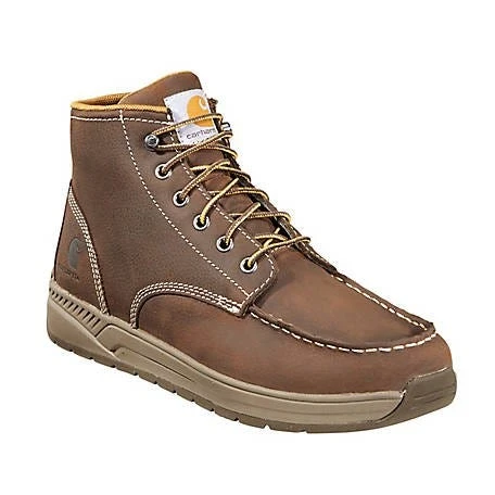 Carhartt Shoes: Men's CMX4023 Brown Slip Resistant Work Oxford Shoe 1 Carhartt Shoes: Men's CMX4023 Brown Slip Resistant Work Oxford Shoe