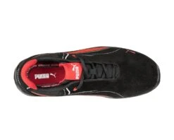 Puma Shoes: Men's 643445 Black Red Composite Toe Low Touring EH Work Shoe -Boots Hub Shop 643445 touring black suede low top