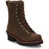 Chippewa Boots: Men's Waterproof Brown 73100 Logger Work Boots