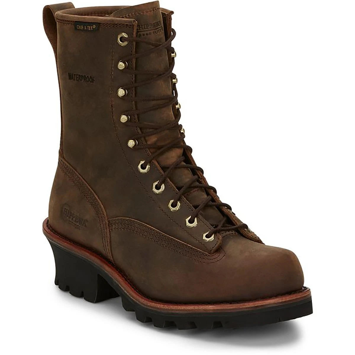 Chippewa Boots: Men's Waterproof Brown 73100 Logger Work Boots 1 Chippewa Boots: Men's Waterproof Brown 73100 Logger Work Boots