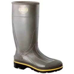 Servus Boots: Men's 75101 Gray Black Steel Toe Waterproof PVC 15IN Boot -Boots Hub Shop 75101