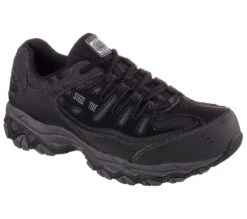 Skechers Shoes: Men's 77055 BKCC Black Charcoal Cankton Steel Toe Athletic Shoe -Boots Hub Shop 77055 bkcc