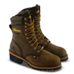 Thorogood Boots: Men's 804-3555 Brown CrazyHorse Steel Toe Logger Work Boot