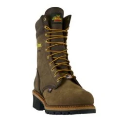 Thorogood Boots: Men's 804-3555 Brown CrazyHorse Steel Toe Logger Work Boot -Boots Hub Shop 804 3555 3 416x416 1