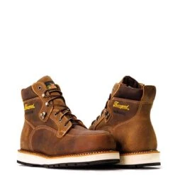 Thorogood Boots: Men's 804 4145 Crazy Horse Composite Toe 6" Iron River Series Wedge Work Boot -Boots Hub Shop 804 4145 3edit