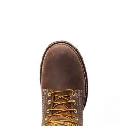 Thorogood Boots: Men's 804 4520 Brown Nano Toe USA Made American Heritage 8" Waterproof Insulated Crazyhorse Work Boot -Boots Hub Shop 814 4520 6edit 1