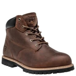 Timberland Pro Boots: Men's A1WG2 Brown Gritstone Slip Resistant 6" Work Boot -Boots Hub Shop a1wg2
