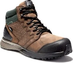 Timberland Pro Boots: Men's A1ZRC Brown Green Reaxion Composite Toe Waterproof Hiker