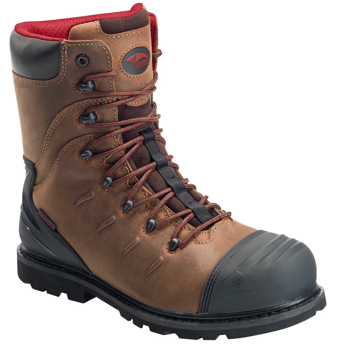 Avenger Boots: Men's A7556 Brown Composite Toe Hammer 8" Met Guard EH Waterproof Work Boot 1 Avenger Boots: Men's A7556 Brown Composite Toe Hammer 8" Met Guard EH Waterproof Work Boot