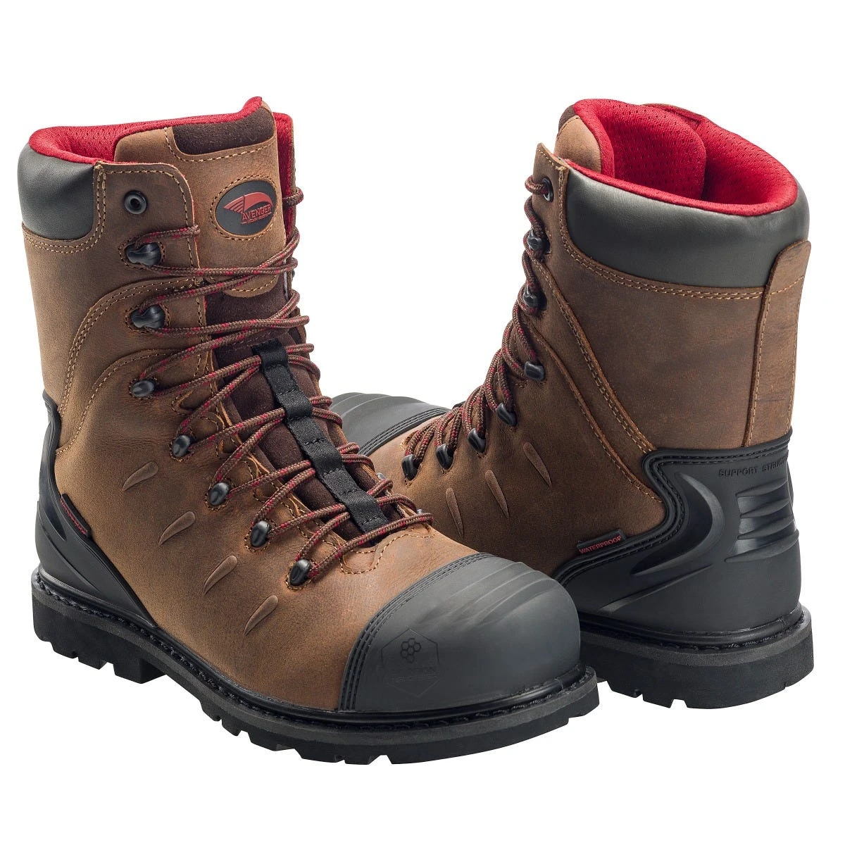 Avenger Boots: Men's A7556 Brown Composite Toe Hammer 8" Met Guard EH Waterproof Work Boot 6 Avenger Boots: Men's A7556 Brown Composite Toe Hammer 8" Met Guard EH Waterproof Work Boot - Image 6