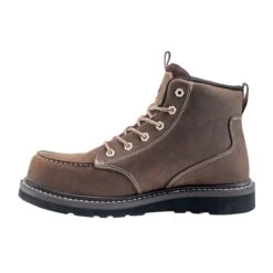 Avenger Boots: Men's A7607 Brown Soft Toe 6" Waterproof EH Moc Wedge Work Boot -Boots Hub Shop a7607 4