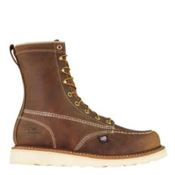 Thorogood Boots: Men's 814 4178 Brown 8" American Heritage Trail Crazyhorse Wedge Work Boot 5 Thorogood Boots: Men's 814 4178 Brown 8" American Heritage Trail Crazyhorse Wedge Work Boot -Boots Hub Shop american hertiage 8 crazyhorse moc toe maxwear wedge 814 4178 2
