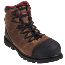 Avenger Boots: Men's 7546 Brown Puncture-Resistant Non-Metallic Composite Toe Waterproof Work Boots -Boots Hub Shop avenger a7546 p 001