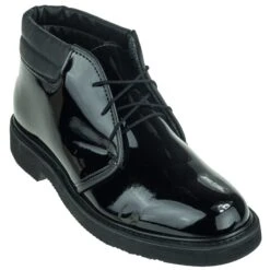 Bates Shoes: High Gloss Padded Lites Uniform Chukka Shoes 53