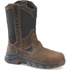 Carolina Boots: Men's CA5557 Brown Composite Toe Subframe 10" Pull On Wellington Waterproof Work Boot