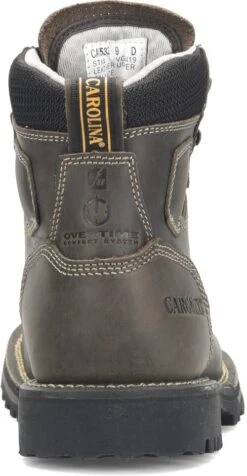 Carolina Boots: Men's CA7532 Grey 6” PitStop Waterproof Comp Toe Work Boots -Boots Hub Shop ca7532 500xauto heel