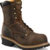 Carolina Boots: Men's CA9853 Brown Poplar 8” Composite Toe Logger Boot