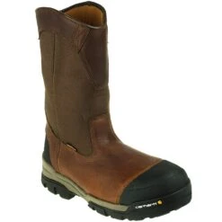 Carhartt Boots: Men's CME1355 Brown Composite Toe Waterproof Pull On Boots -Boots Hub Shop carhartt cme1355 p 001 1