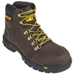 Caterpillar Boots: Men's P90803 Steel Toe EH Outline Seal Brown Work Boots -Boots Hub Shop cat 90803 p 01
