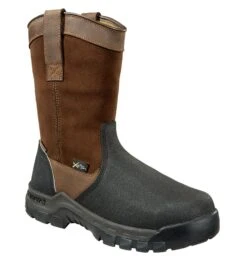 Carhartt Boots: Men's CMF1721 Brown Composite Toe Met Guard Waterproof Pull On Work Boot -Boots Hub Shop cbhjnmng