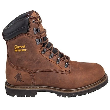 Chippewa Boots: Men's Brown 55069 Steel Toe Waterproof Insulated EH Work Boots 4 Chippewa Boots: Men's Brown 55069 Steel Toe Waterproof Insulated EH Work Boots - Image 4