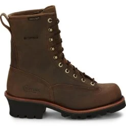 Chippewa Boots: Men's Waterproof Brown 73100 Logger Work Boots 9 Chippewa Boots: Men's Waterproof Brown 73100 Logger Work Boots -Boots Hub Shop chp 004 73100edit