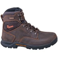 Danner Boots: Men's 12433 Waterproof EH Brown 6-Inch Slip-Resistant Boots -Boots Hub Shop danner 12433 o 01