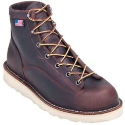 Danner Boots: Men's Brown 15552 EH American-Made Bull Run Boots -Boots Hub Shop danner 15552 p 01