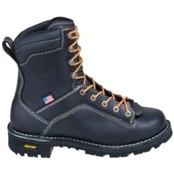 Danner Boots: Men's 17309 Black EH USA-Made Waterproof 8 Inch Quarry Work Boots -Boots Hub Shop danner 17309 o 01