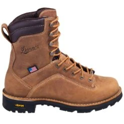 Danner Boots: Men's 17315 EH Brown Waterproof USA-Made Quarry Boots -Boots Hub Shop danner 17315 o 01