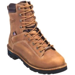 Danner Boots: Men's 17319 Brown Waterproof USA-Made EH Insulated Quarry Boots -Boots Hub Shop danner 17319 p 01