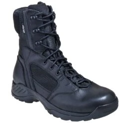 Danner Boots: Men's 28012 Black Waterproof Kinetic Side Zip 8 Inch Leather Boots -Boots Hub Shop danner 28012 p 01