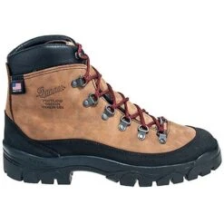 Danner Boots: Men's 37440 USA-Made Brown Waterproof Crater Rim Hiking Boots -Boots Hub Shop danner 37440 o 01