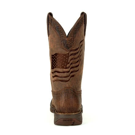 Durango Boots: Men's DDB0314 Brown Rebel Distressed Flag Pull On Square Toe Western Boot 7 Durango Boots: Men's DDB0314 Brown Rebel Distressed Flag Pull On Square Toe Western Boot - Image 7