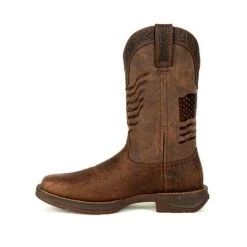Durango Boots: Men's DDB0314 Brown Rebel Distressed Flag Pull On Square Toe Western Boot 10 Durango Boots: Men's DDB0314 Brown Rebel Distressed Flag Pull On Square Toe Western Boot -Boots Hub Shop ddb0314 instep
