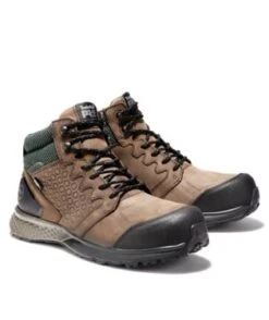 Timberland Pro Boots: Men's A1ZRC Brown Green Reaxion Composite Toe Waterproof Hiker -Boots Hub Shop detail tb0a1zrc 214 a 4