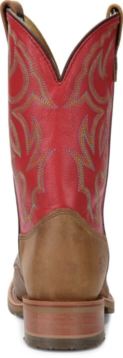 Double H Boots: Men's DH3556 Red Leather USA-Made 11-Inch Cowboy Boots -Boots Hub Shop dh3556 500xauto heel
