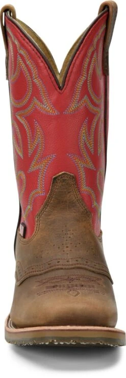 Double H Boots: Men's DH3556 Red Leather USA-Made 11-Inch Cowboy Boots -Boots Hub Shop dh3556 500xauto toe