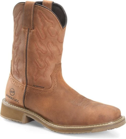 Double H Boots: Men's DH5143 Brown 10" Square Composite Toe Jacob Cowboy Boot 1 Double H Boots: Men's DH5143 Brown 10" Square Composite Toe Jacob Cowboy Boot