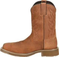 Double H Boots: Men's DH5143 Brown 10" Square Composite Toe Jacob Cowboy Boot 9 Double H Boots: Men's DH5143 Brown 10" Square Composite Toe Jacob Cowboy Boot -Boots Hub Shop dh5143 500xauto instep