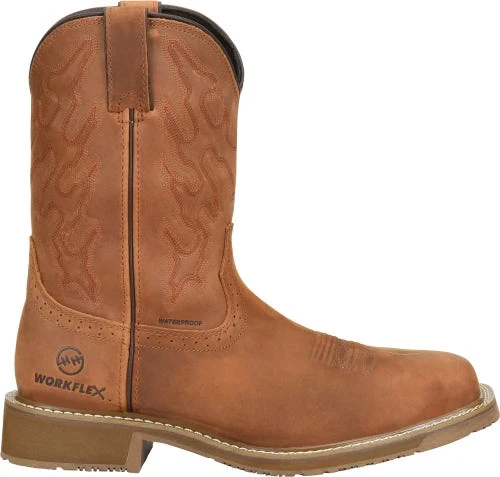Double H Boots: Men's DH5143 Brown 10" Square Composite Toe Jacob Cowboy Boot 2 Double H Boots: Men's DH5143 Brown 10" Square Composite Toe Jacob Cowboy Boot - Image 2