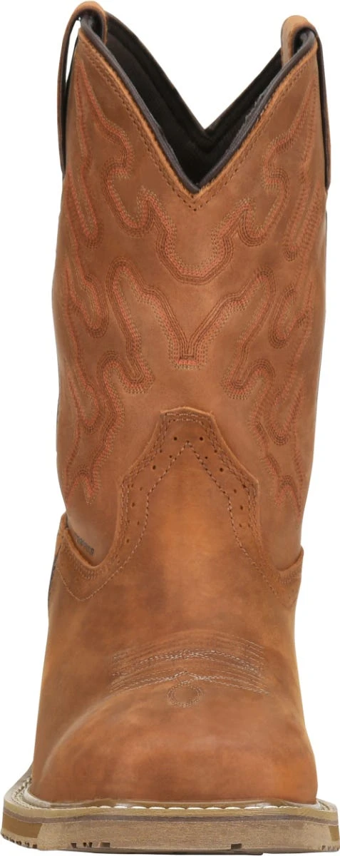 Double H Boots: Men's DH5143 Brown 10" Square Composite Toe Jacob Cowboy Boot 4 Double H Boots: Men's DH5143 Brown 10" Square Composite Toe Jacob Cowboy Boot - Image 4