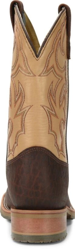 Double H Boots: Men's DH5305 Brown Square Steel Toe Graham 11" ICE Roper Cowboy Boot -Boots Hub Shop dh5305 500xauto heel